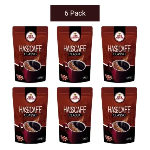 Hasscafe Classic Instant Coffee Medium Roast 100g - 6 Pack