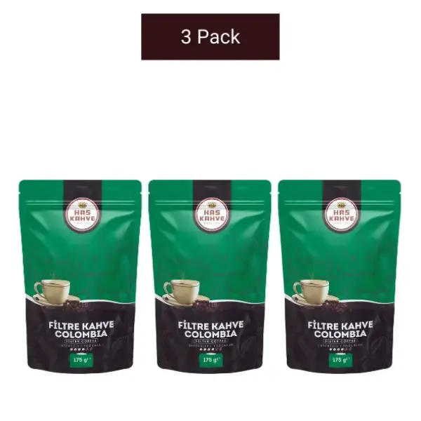 Hasscafe Colombia Whole Bean Filter Ground Coffee Medium Roast 175g - 3 Pack