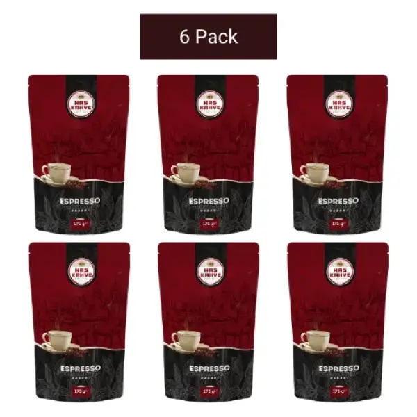 Hasscafe Colombian Whole Bean Coffee Dark Roast Espresso 175g - 6 Pack